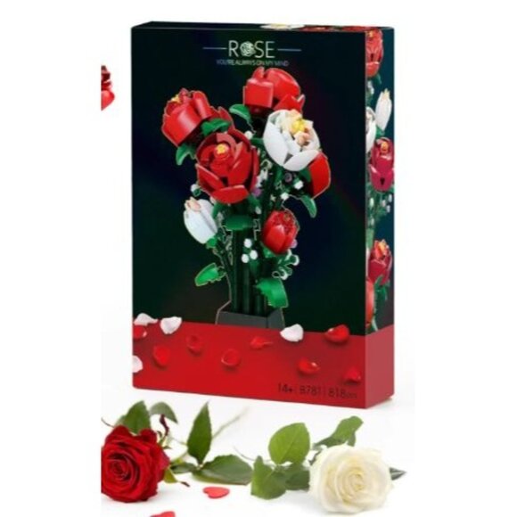 EDUCIRO Flowers Bouquet Building Decoration Set (818 PCS) Christmas Mother's Day - Picture 1 of 9